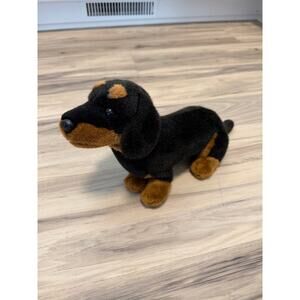 Living Nature Dachshund Realistic Soft Cuddly Dog Plush Eco-Friendly 8 Inches